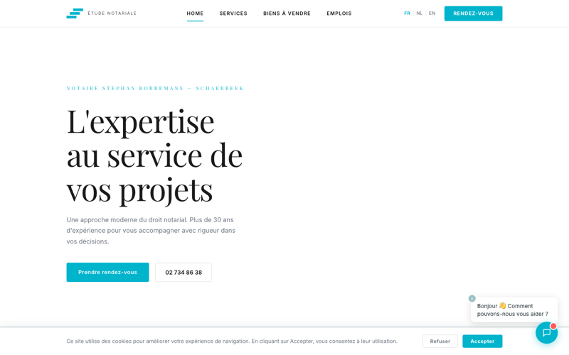 Notaire Bruxelles website
